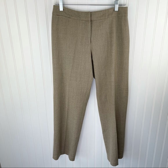 Eileen Fisher Wool Lycra Flat Front Dress Pants Small Petite
